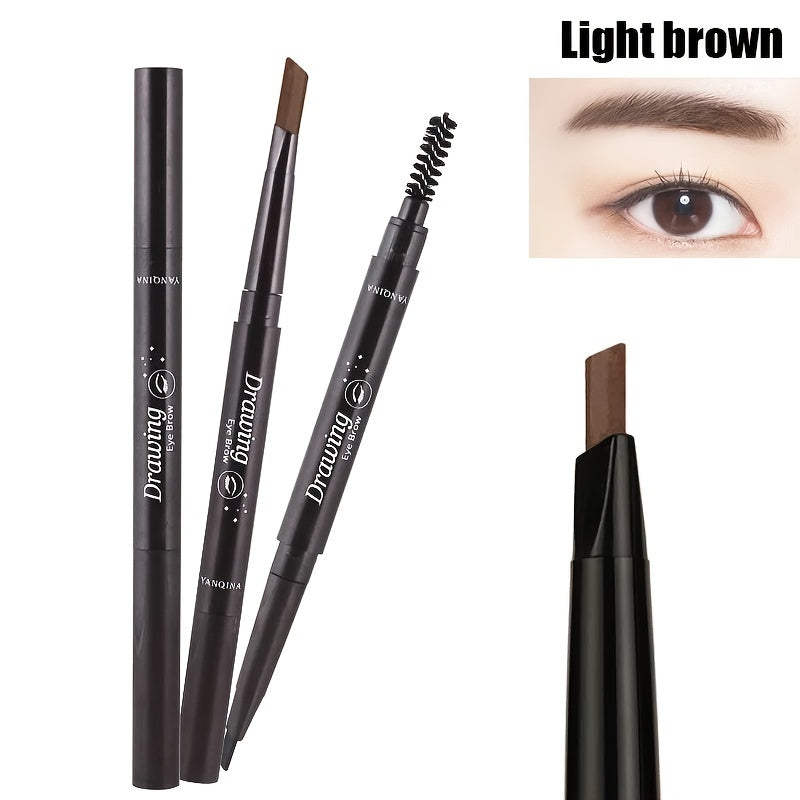 Women Waterproof Natural Makeup Double Head Eyebrow Pencil Multi-Color Long-Lasting