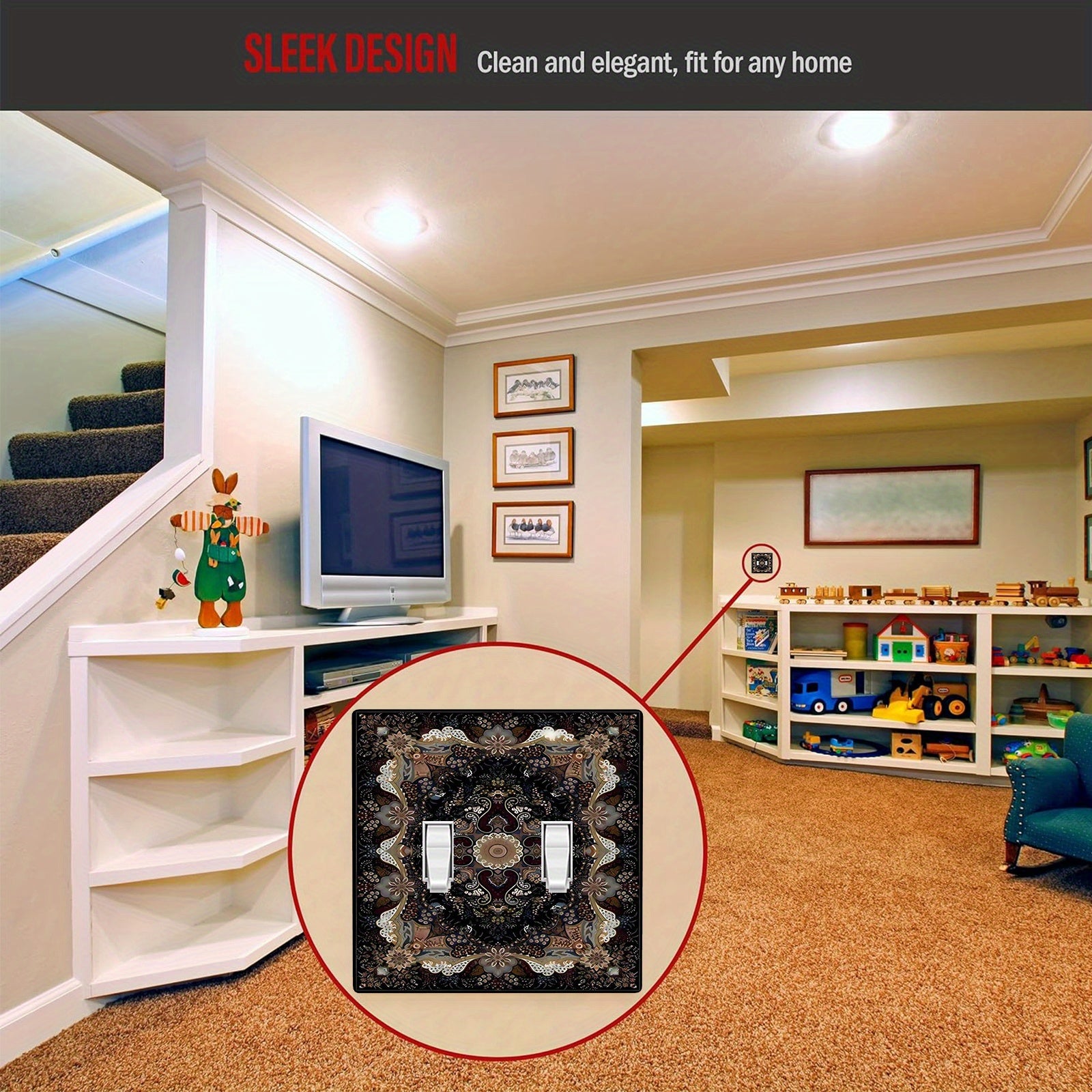 Vintage Forsiy Ajdaho Sevuvchilar Yoritish Kalitini Qopqog'i - Qishloq Hammomlari, Yotoqxonalari va Sinflar uchun Ideal - 1 yoki 2 Gang Variantlarida Mavjud