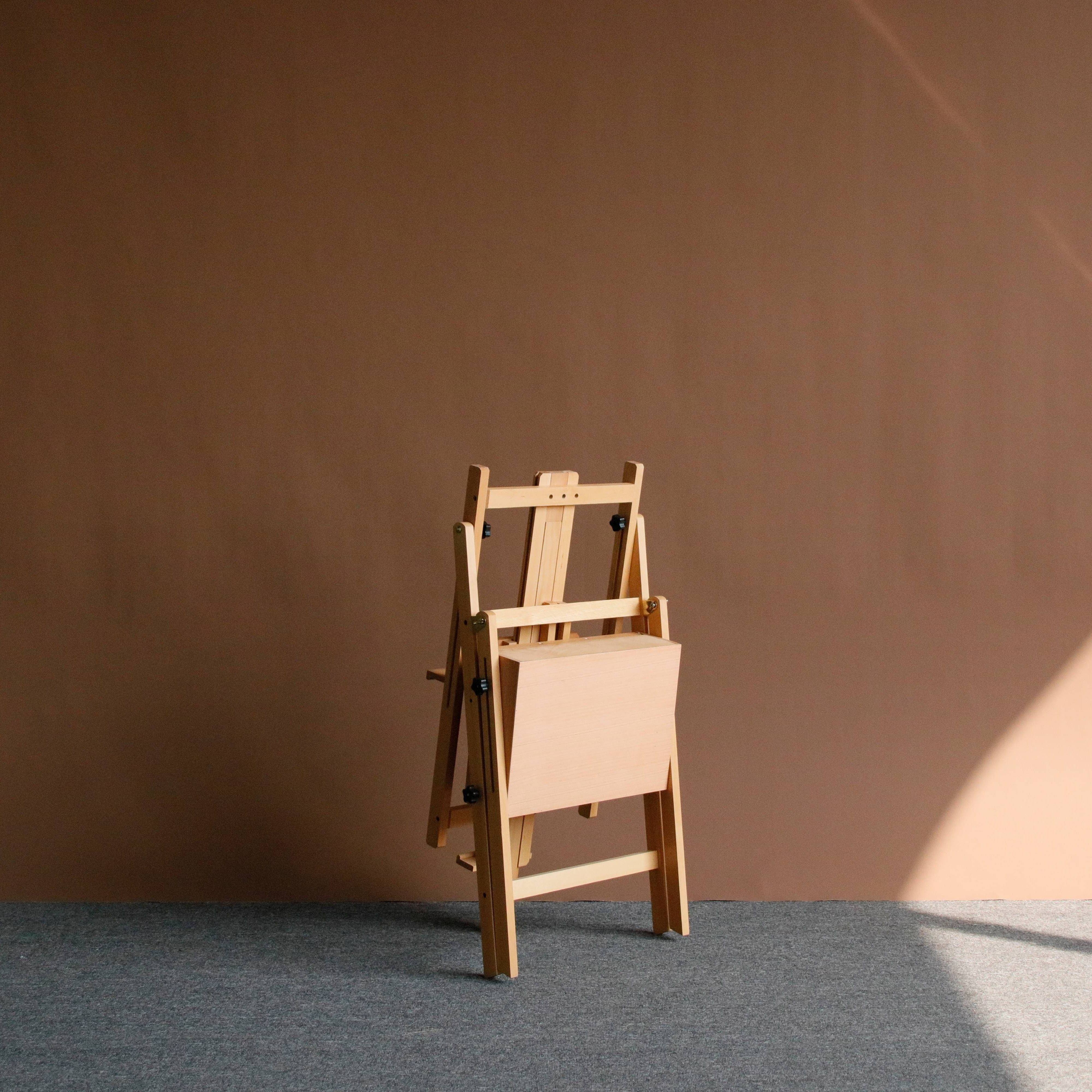 Foldable Beechwood Art Easel with Double Tray for Artists and Studios