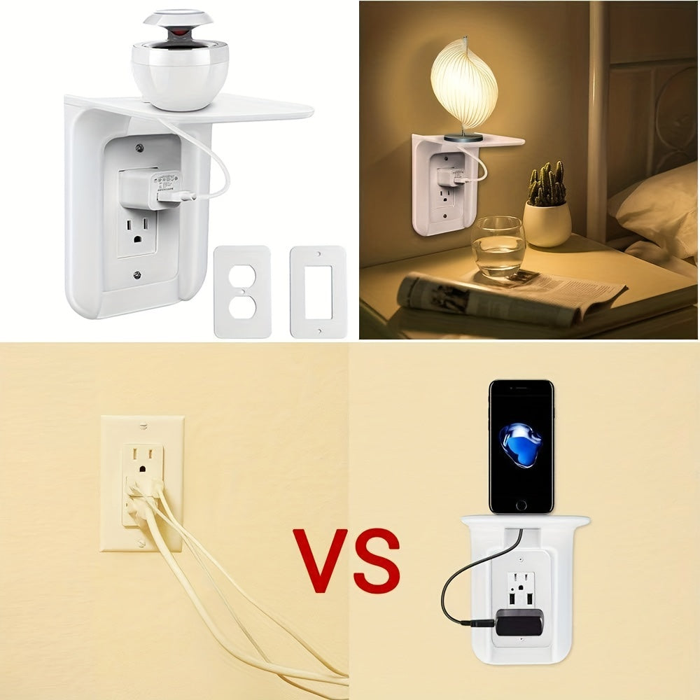 Wall-Mounted Storage Rack for Switch and Electronics Kitchen Household Space-Saving No Drilling