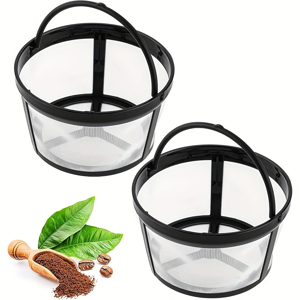 Reusable Coffee Filter Basket for Coffee Makers, 1/2 Pack, Silvery