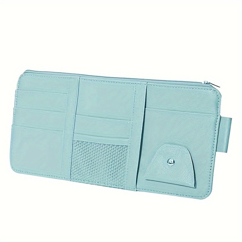 Avtomobil quyosh nuri soyabonining saqlash qutisi Ayollar uchun ko‘p maqsadli kartalar va ko‘zoynaklar tashkilotchisi