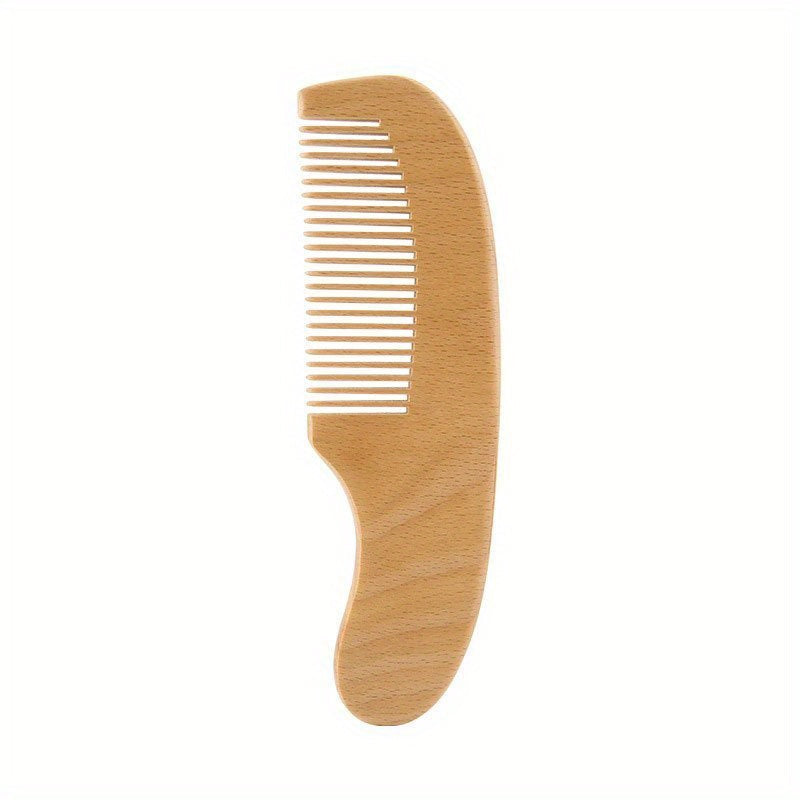 Adults Wooden Grooming and Healthcare Kit with Soft Brush and Comb Light Brown