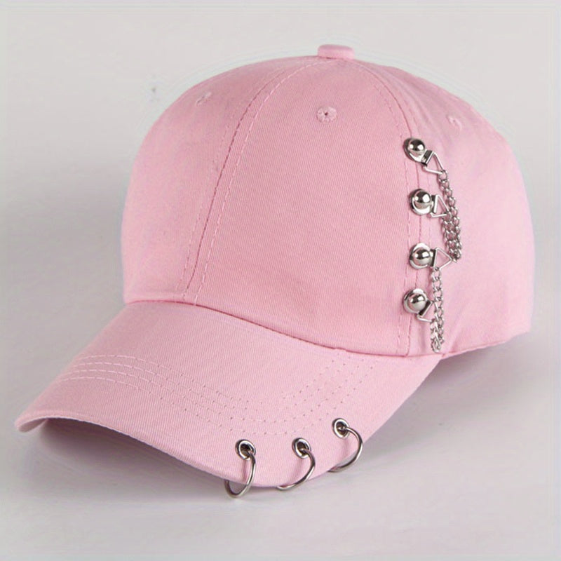 Unisex K-Pop Inspired Cap Stylish Hat Adjustable Size Black