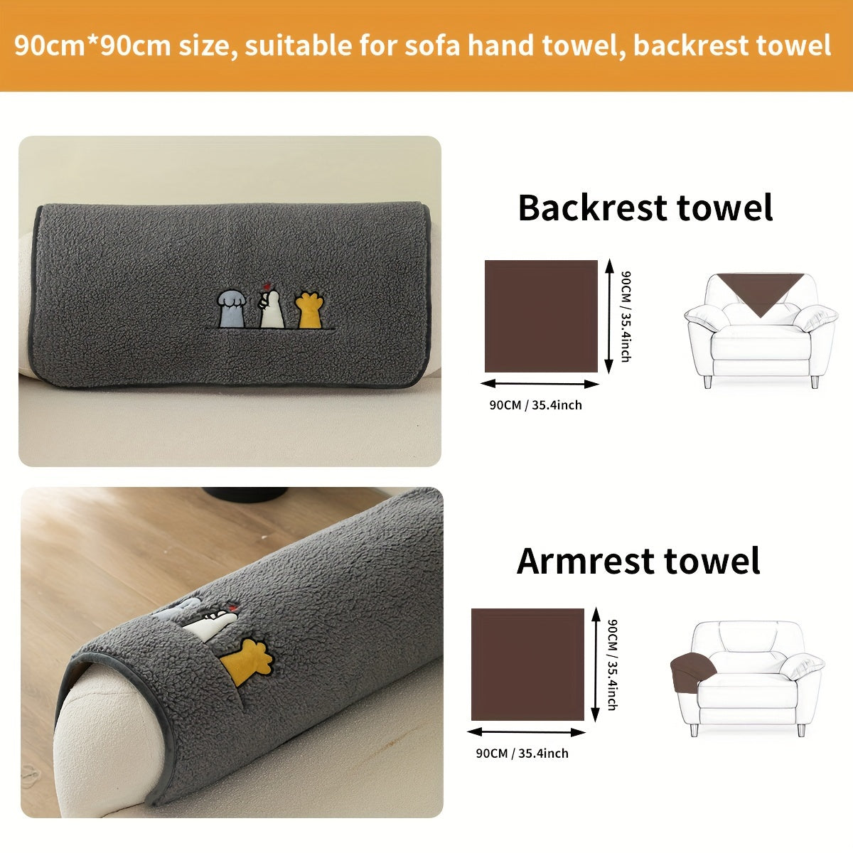 Plush Sofa Slipcover and Pillowcase Protects Furniture in Any Room