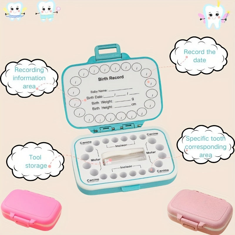 Tooth Fairy Keepsake Box Food Grade PP Tooth Holder for Kids Teeth Storage Organizer
