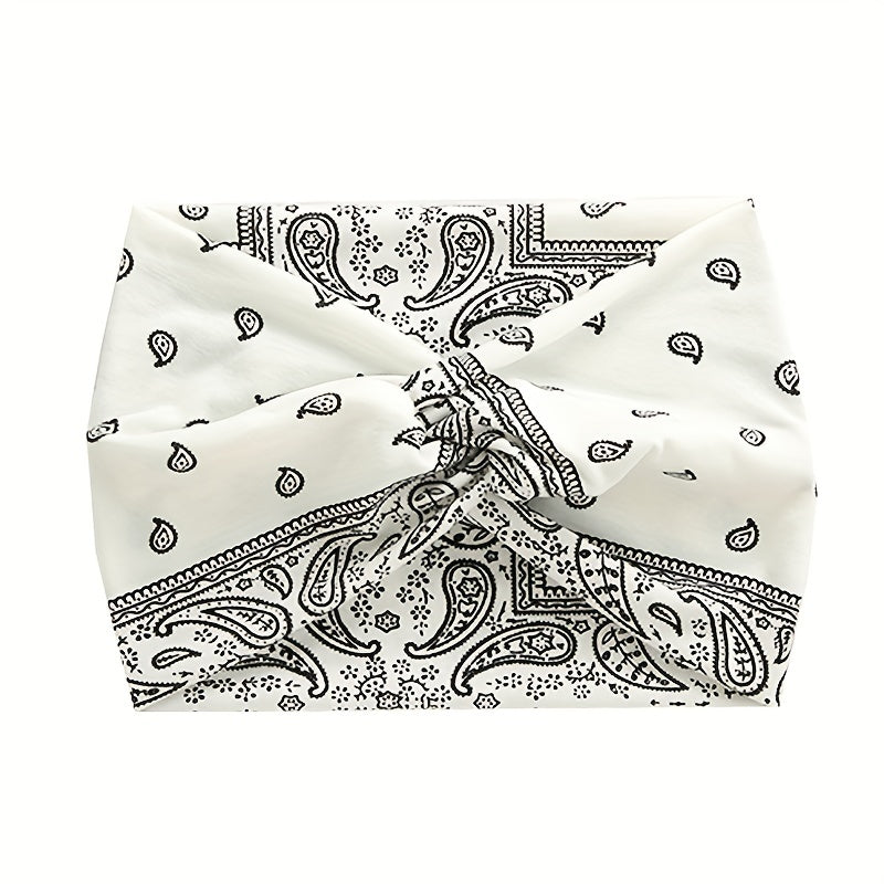 Women's Leopard Print Polyester Sports Headband Sweat Absorbing Breathable