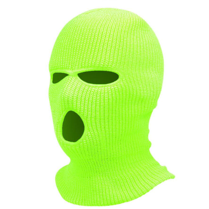 3-Hole Knitting Ski Mask Winter Face Cover for Cold Weather Riding