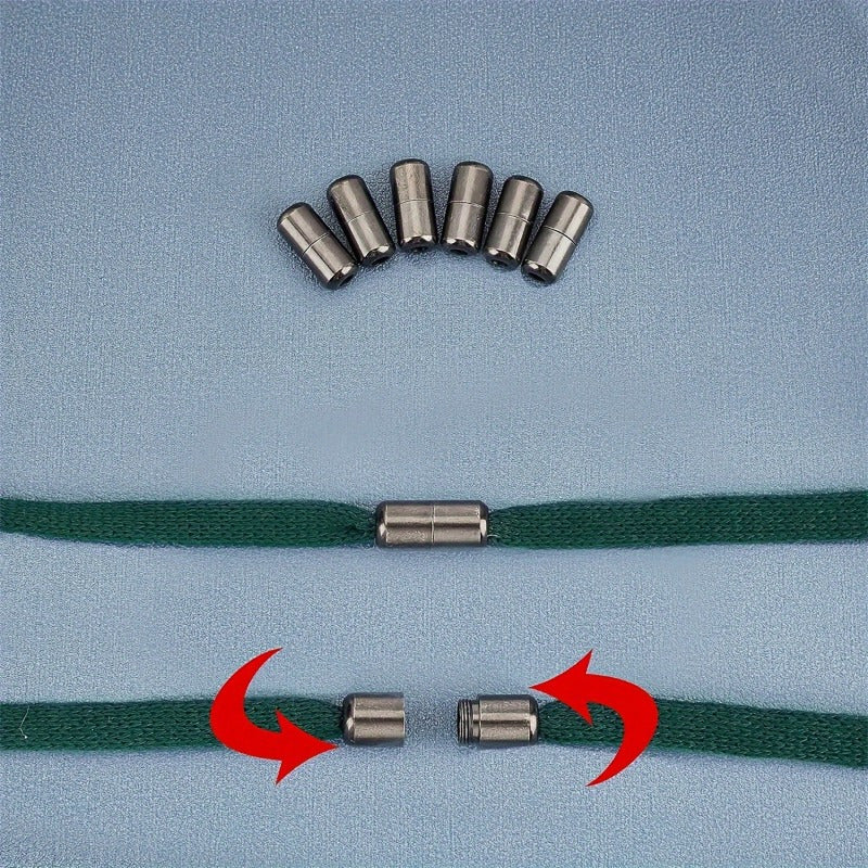 10pcs Shiny Metal Shoe Buckles Knot-Free Capsule Shoe Accessories