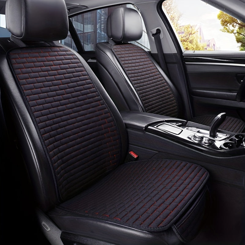 Universal Linen Car Seat Cover Protector Front and Rear Back Cushion Mat
