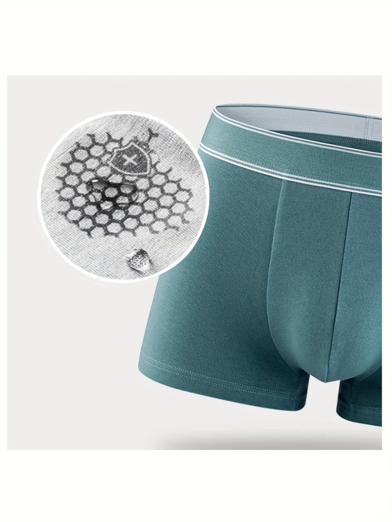 Men's Cotton Boxer Briefs 4 Pack Breathable Multi-Color Comfortable Underwear