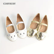 Girls Women Cartoon Rabbit Mary Jane Shoes Breathable Non-Slip Flats with Elastic Closure