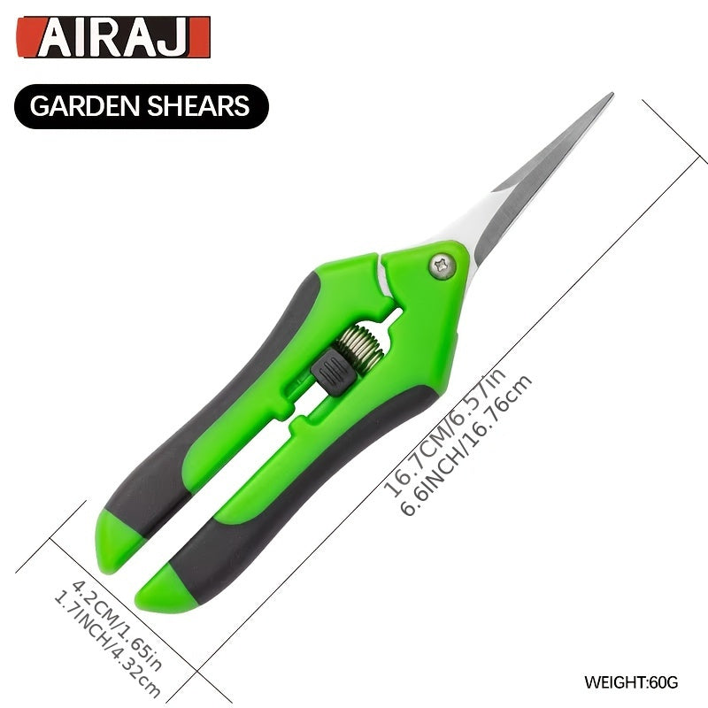 7-дюймовые ножницы из нержавеющей стали для обрезки сада, фруктового сада, бонсай, борьбы с сорняками