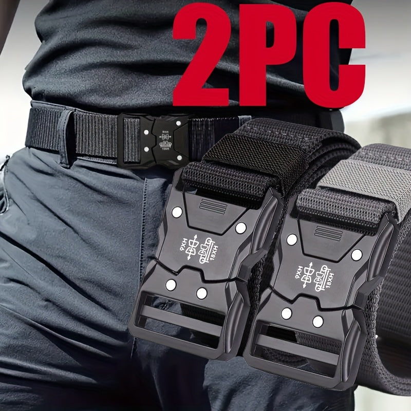 Men's Denim Belts Black Casual Outdoor Sports Training Exercise Adjustable