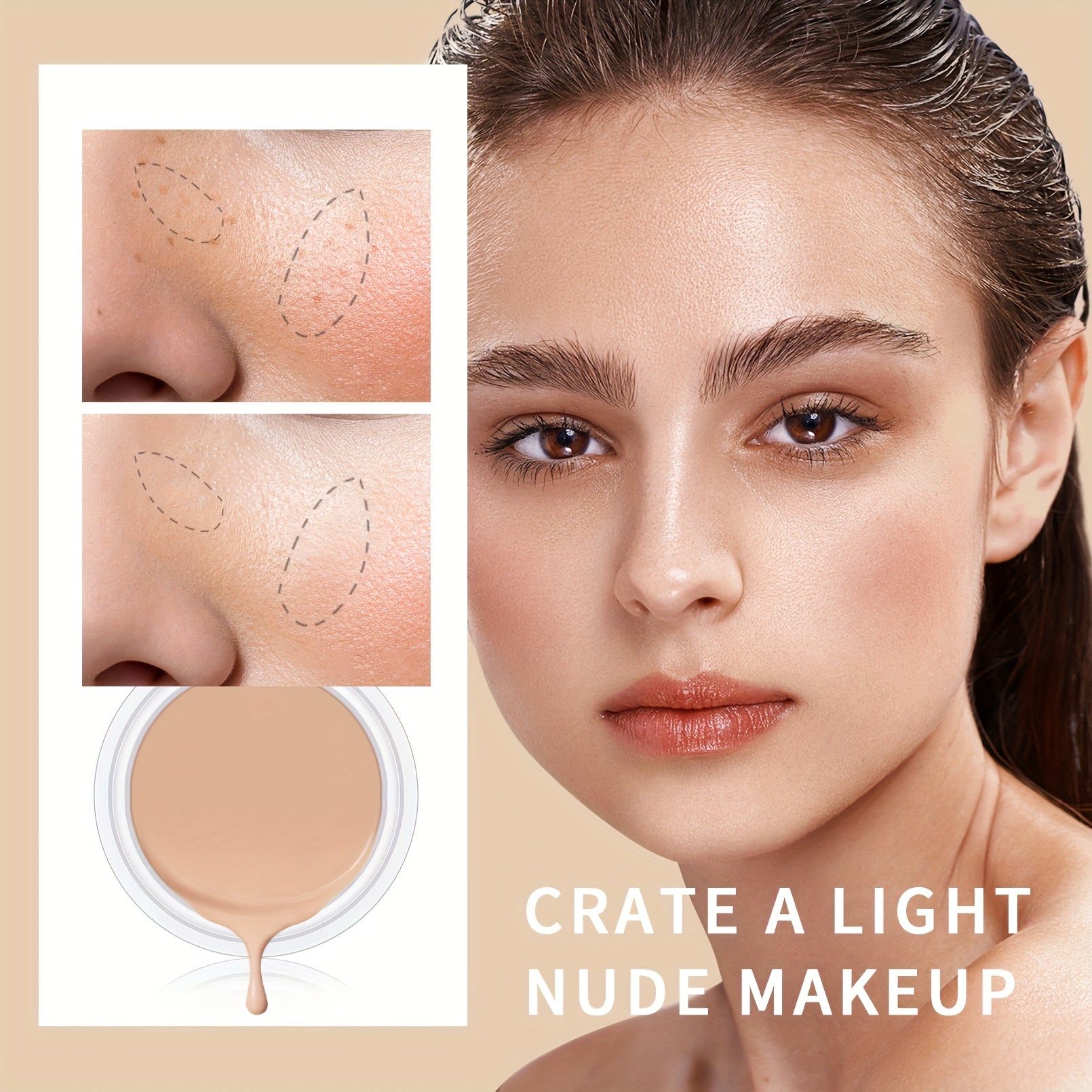 Full Coverage Concealer for Mature Skin Dark Circles Cover Spots Acne Marks Contouring