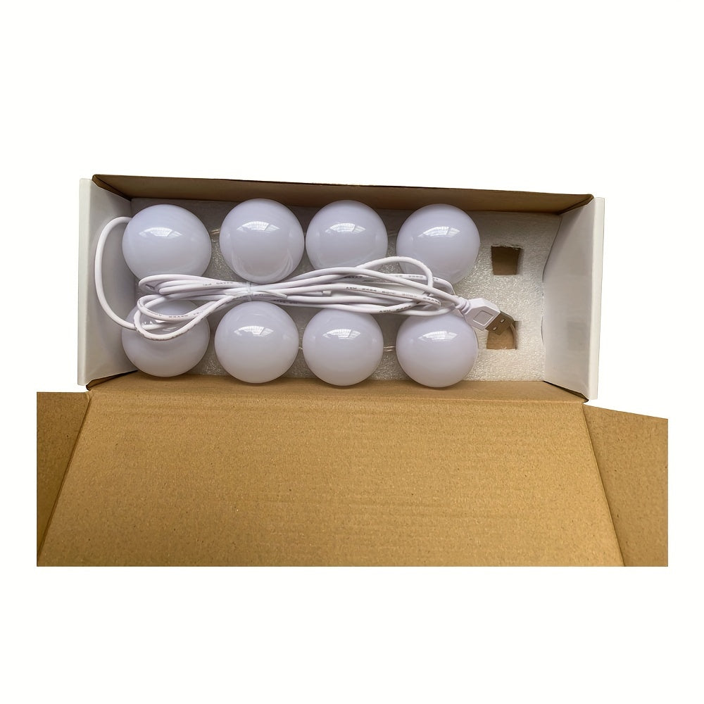 3-Color Dimmable LED Makeup Mirror Bulb USB Powered for Bedroom Bathroom Dressing Table