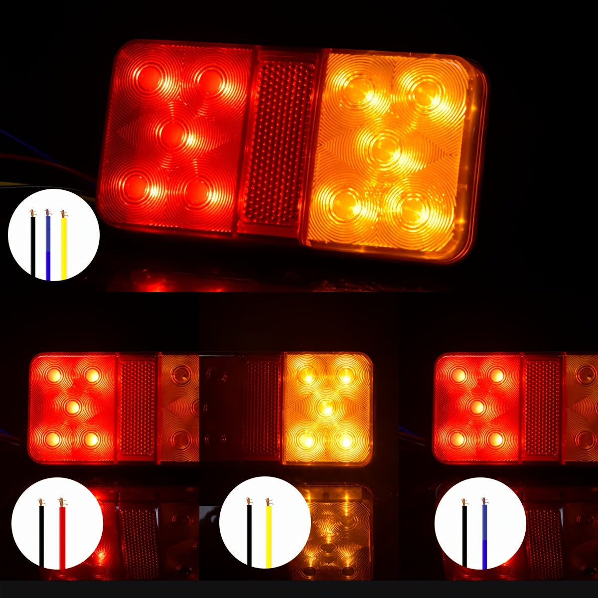 2 Pack Led Car Light Bulbs High Brightness Tail Brake Backup Trailer Light Kit