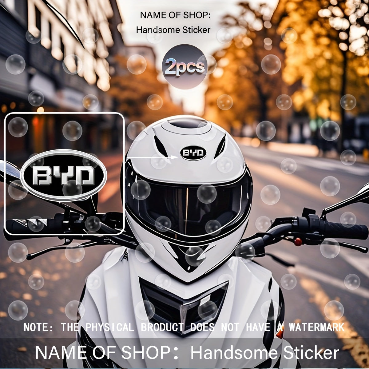 Pack de 2 calcomanías impermeables de vinilo para coche y portátil, pegatinas creativas