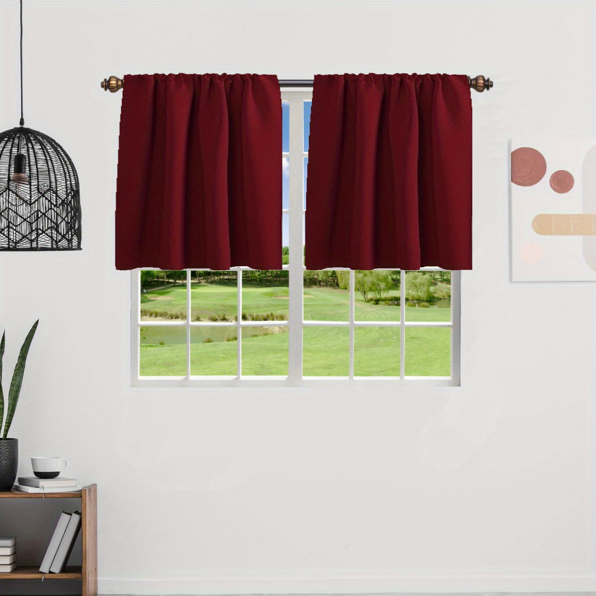 Silvery Rod Curtain for Heat Insulation and Blackout, Room Darkening, 1 Piece