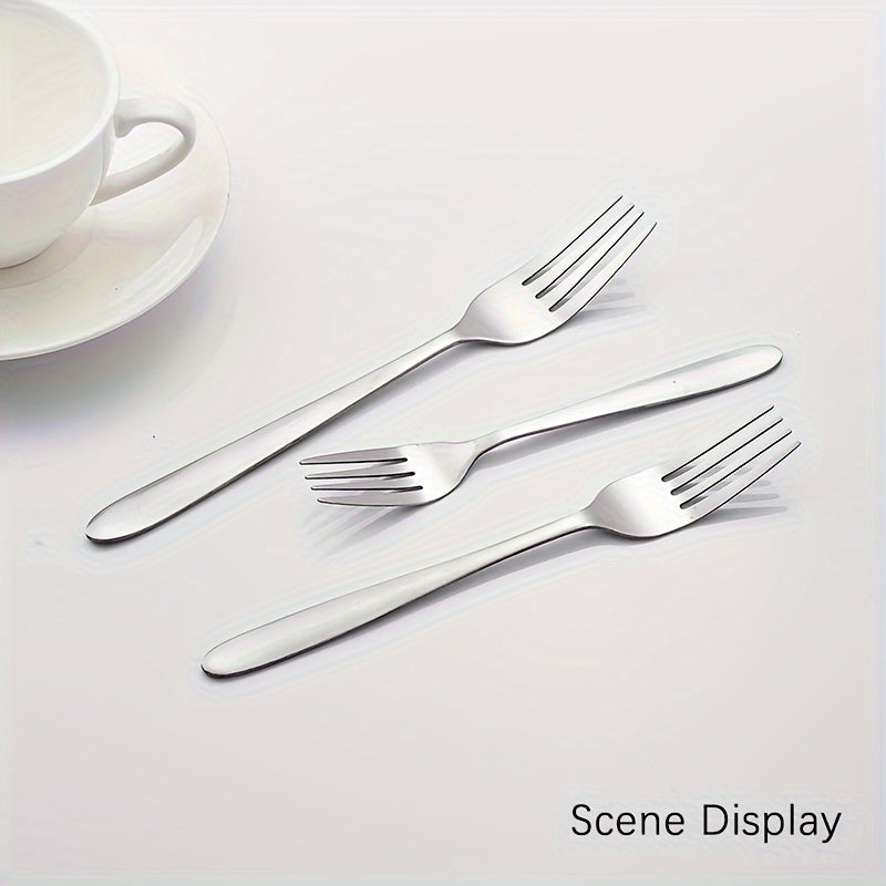 4/8 ta ovqat vilkalaridan iborat to'plam, zanglamas po'latdan tayyorlangan va oynaga o'xshash silliq tugatish bilan, uyda yoki restoranlarda foydalanish uchun mukammal. Qaynatgichda yuvish mumkin.