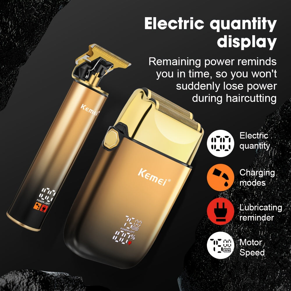 Set profesional de cortapelos para recorte de barba y cabello