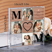 Custom Acrylic Photo Frame Horizontal 4-Slot Desktop Display for Mother’s Day