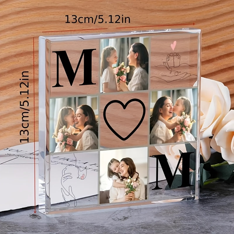 Custom Acrylic Photo Frame Horizontal 4-Slot Desktop Display for Mother’s Day