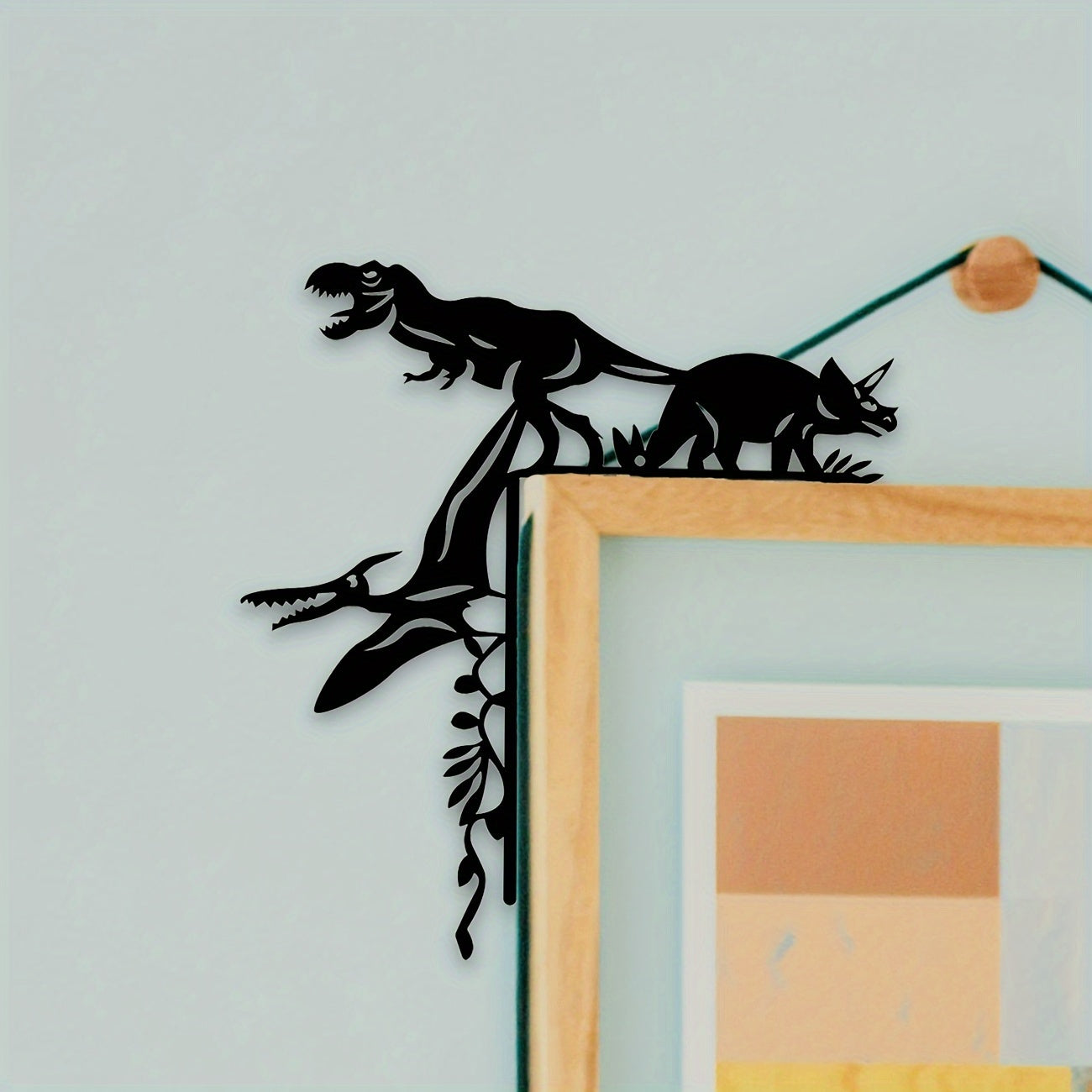 Декор для стены с динозавром Ти-Рекс и птерозавром, металлическое искусство для комнаты, двери, пещеры