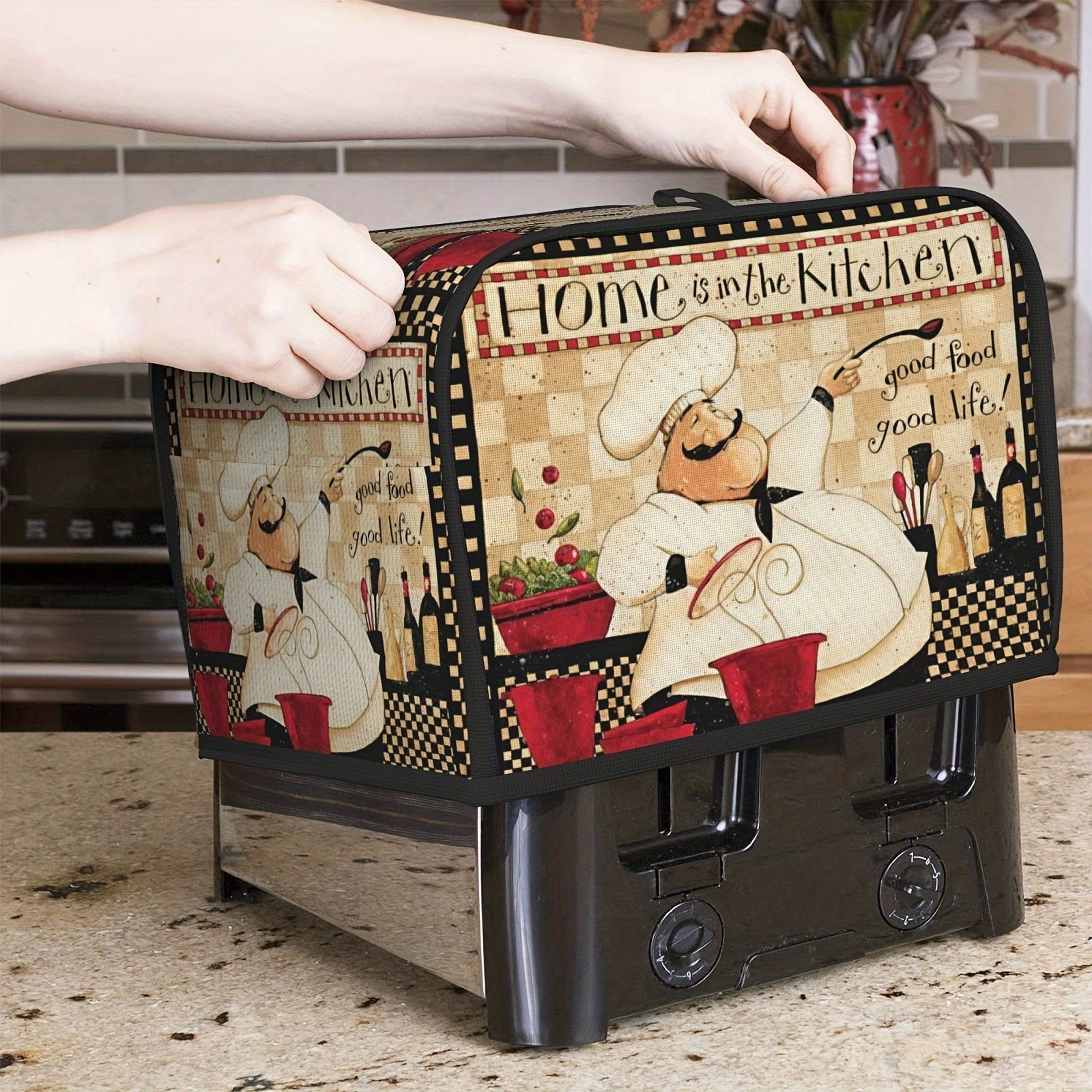 2-Slice Toaster Cover Dustproof Grease Resistant Machine Washable Appliance Protector