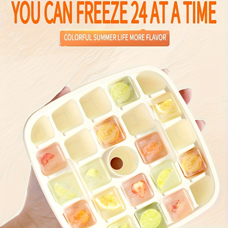 Large Capacity Durable Stackable Ice Cube Tray Lead-Free Plastic