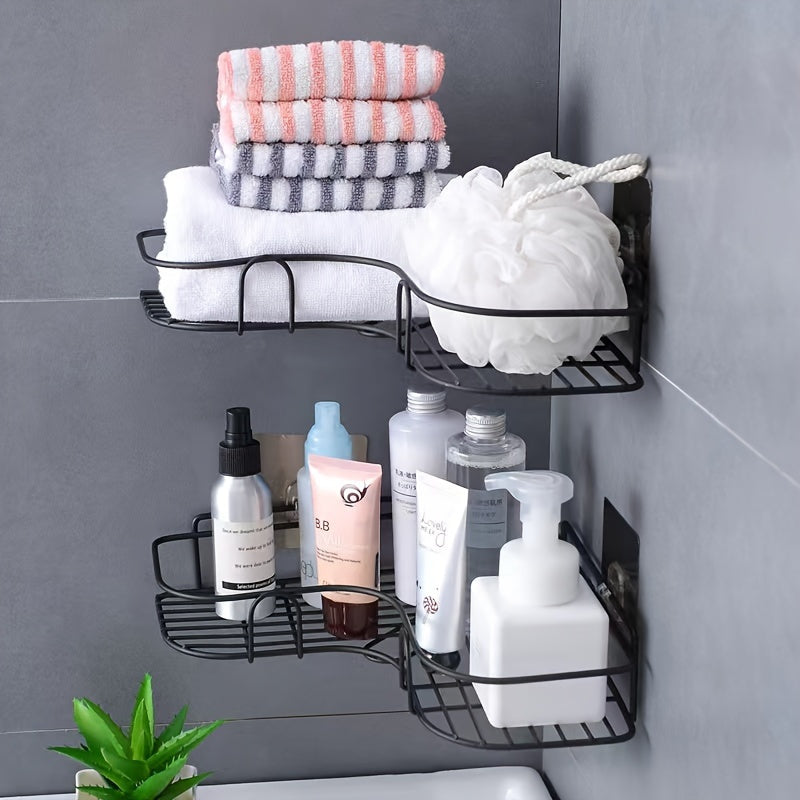 Stainless Steel Corner Shower Caddy Rust-Resistant Bathroom Storage Organizer