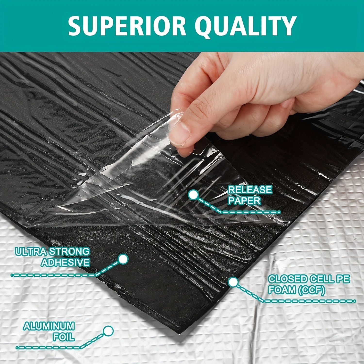 Aislamiento universal para coches, papel de aluminio, insonorización y aislamiento térmico para vehículos
