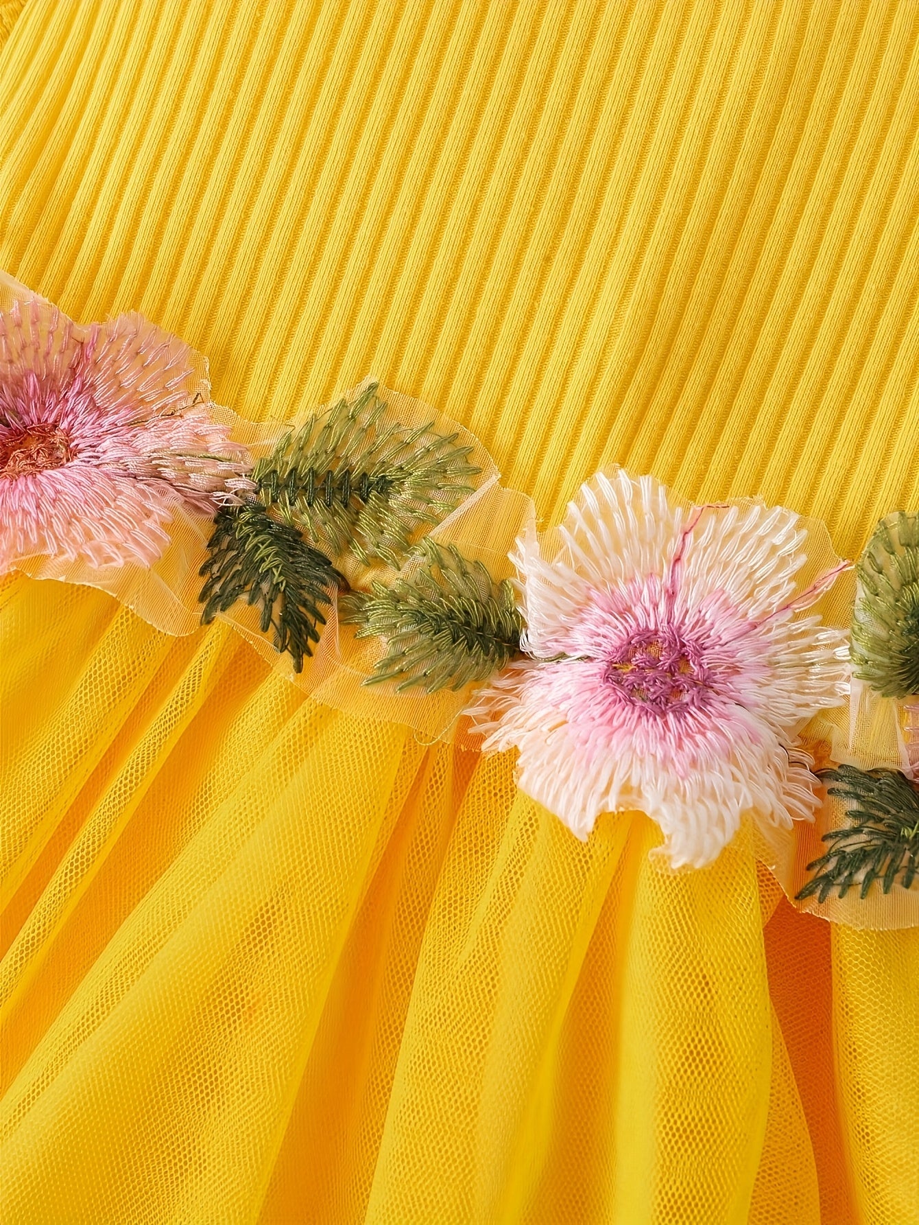 Girls Floral Dress Set with Long Sleeve Jacket and Bubble Skirt for Spring Fall