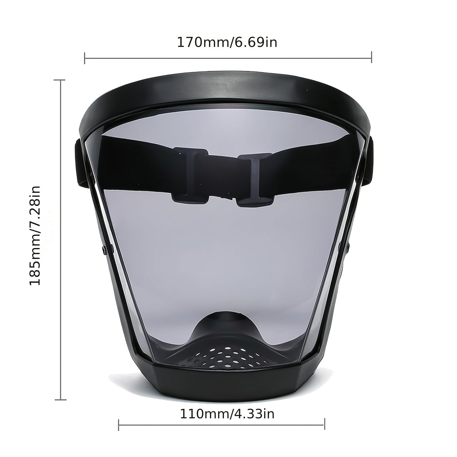Anti-Fog Clear Plastic Face Shield with 6 Reusable Filters for Adults