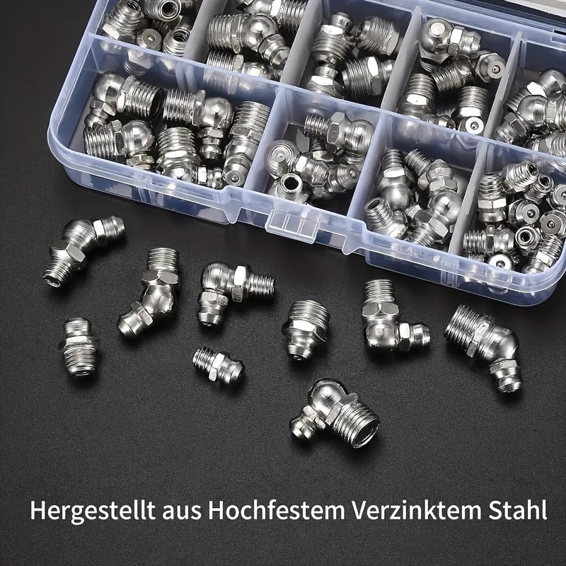 60pcs M6 M8 M10 Straight Elbow Grease Nozzles Pump Fittings