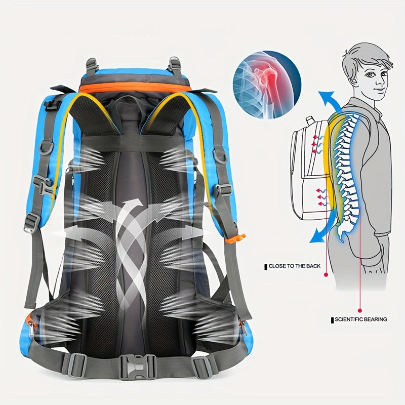70L Erkaklar uchun naylon sayohat, yurish, baliq ovlash, omon qolish va sportlar uchun ryukzak