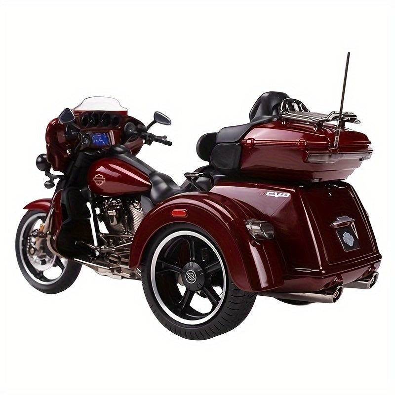 12 Scale Harley-Davidson CVO Tri Glide 2021 Trike Diecast Model Toy for Ages 3-6 Durable Plastic