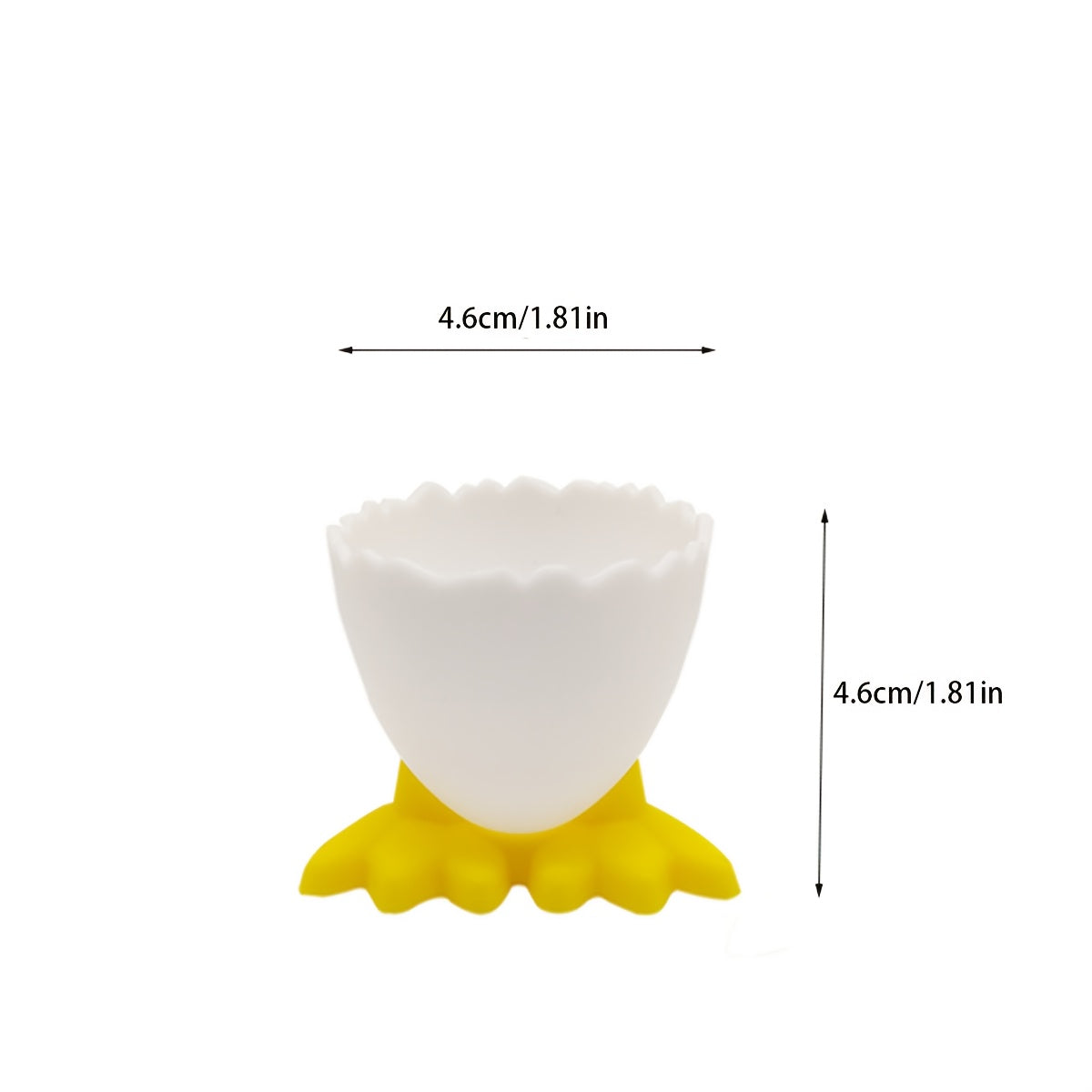 Set of 5 to 10 Plastic Egg Holder Cups Food-Safe Breakfast Egg Containers