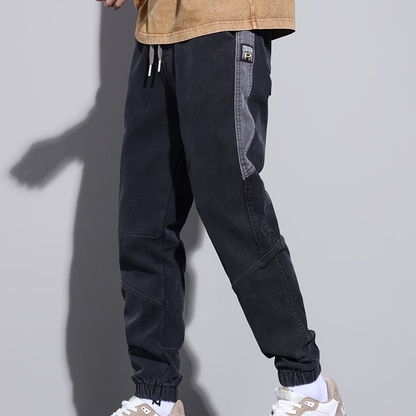 Men's Cotton Joggers with Drawstring for Fall and Winter