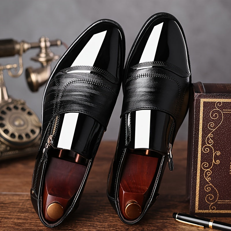 Men's Derby Shoes Leather Non-Slip Dress Shoes for Wedding Business