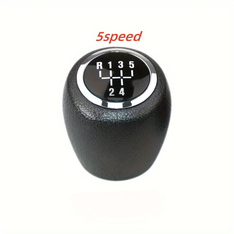 Manual Shift Knob ABS Plastic for Sedan Car 5/6 Speed MT Chrome Ring