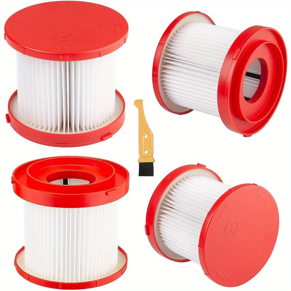 4 HEPA vakuum filtrlari 49-90-1900 Milwaukee M18 nam/quruq vakuum 0880-20, M12 M20 nam/quruq vakuum 0970-20, 0960-20 va 0780-20 bilan mos keladi.
