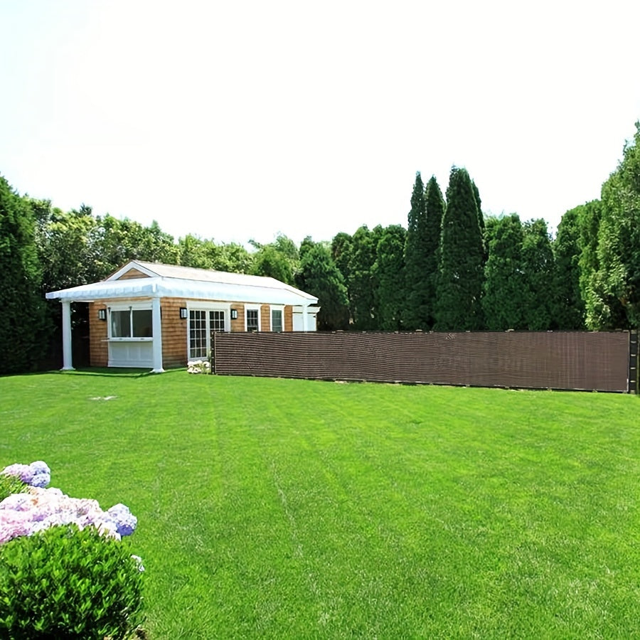 Outdoor UV Protected Privacy Screen Fence with Grommets Brown 81-90% Shade