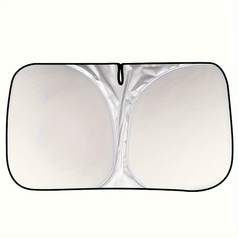 Universal avtomobil quyosh nuri soyasi qalinlashtirilgan titan kumush UV himoyasi old front shisha qopqog'i