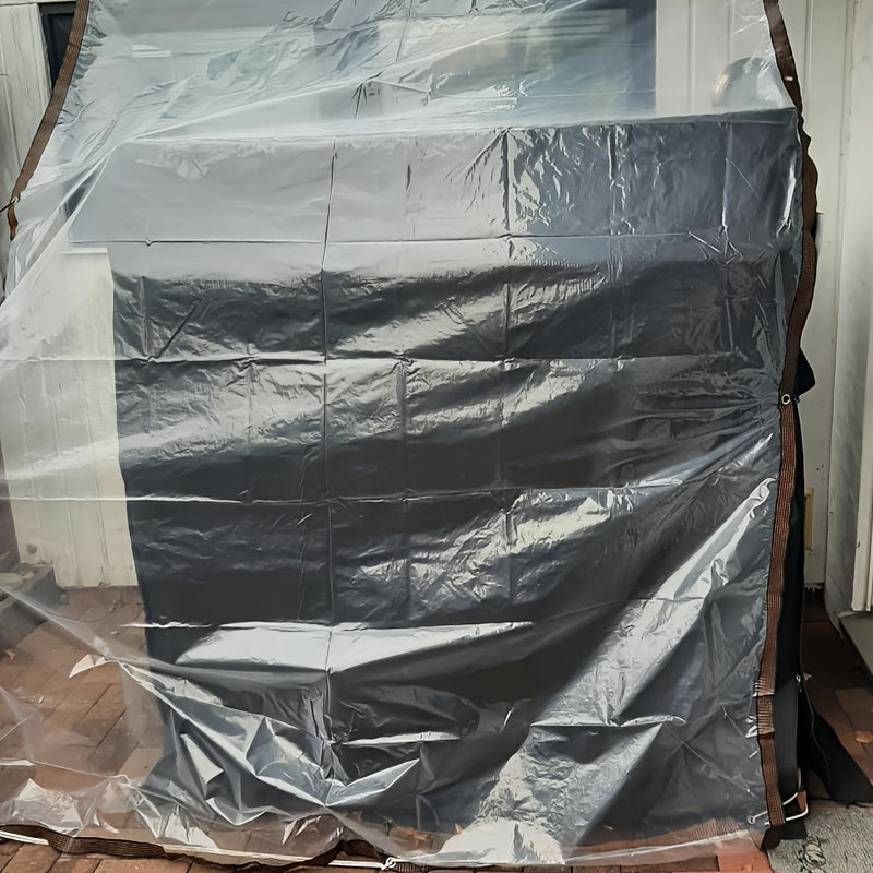 Transparent Balcony Awning Set with Mounting Holes and UV Protection for Carports and Terraces