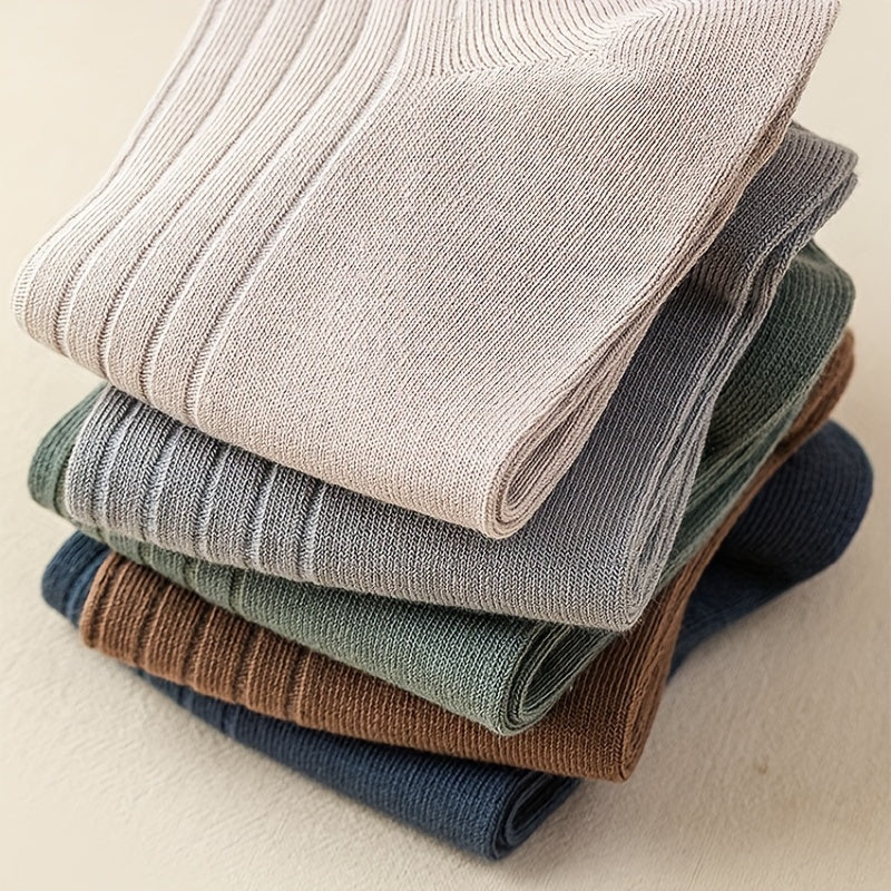 Set de 5 calcetines cortos para hombre, transpirables y que absorben la humedad, de poliéster y spandex, verano