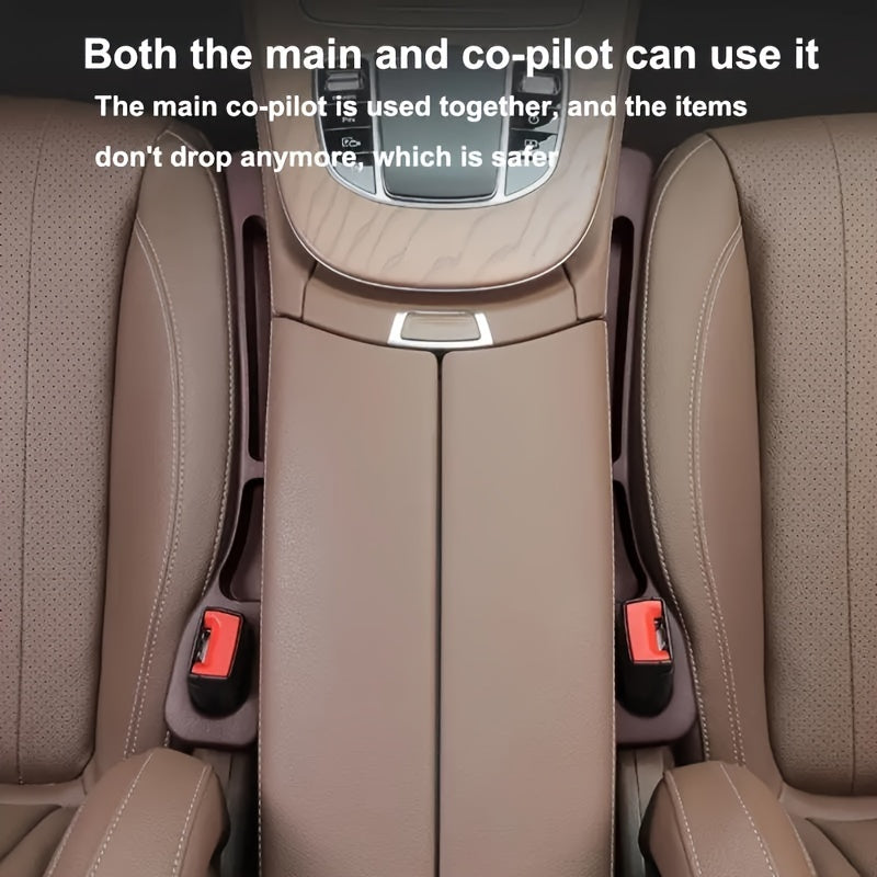 Organizador de relleno de espacio en el hueco del asiento del coche, doble ranura para llaves, teléfonos, monedas