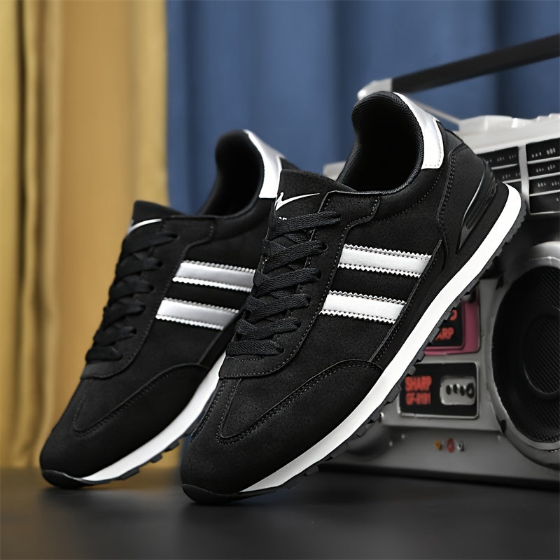 Men's Breathable Canvas Sneakers with Non-Slip Rubber Sole Low Top Casual All-Season