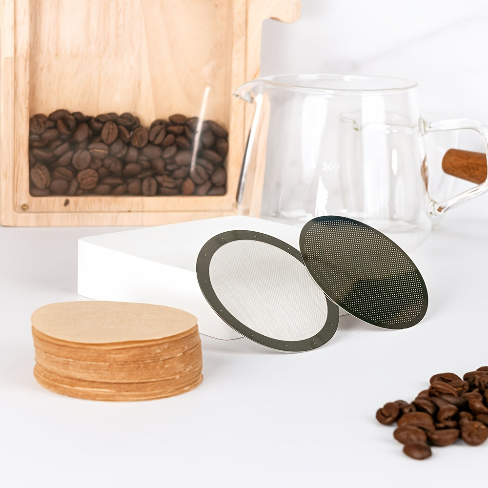 Stainless Steel Coffee Filter for AeroPress Reusable Mesh Filter with Paper Options