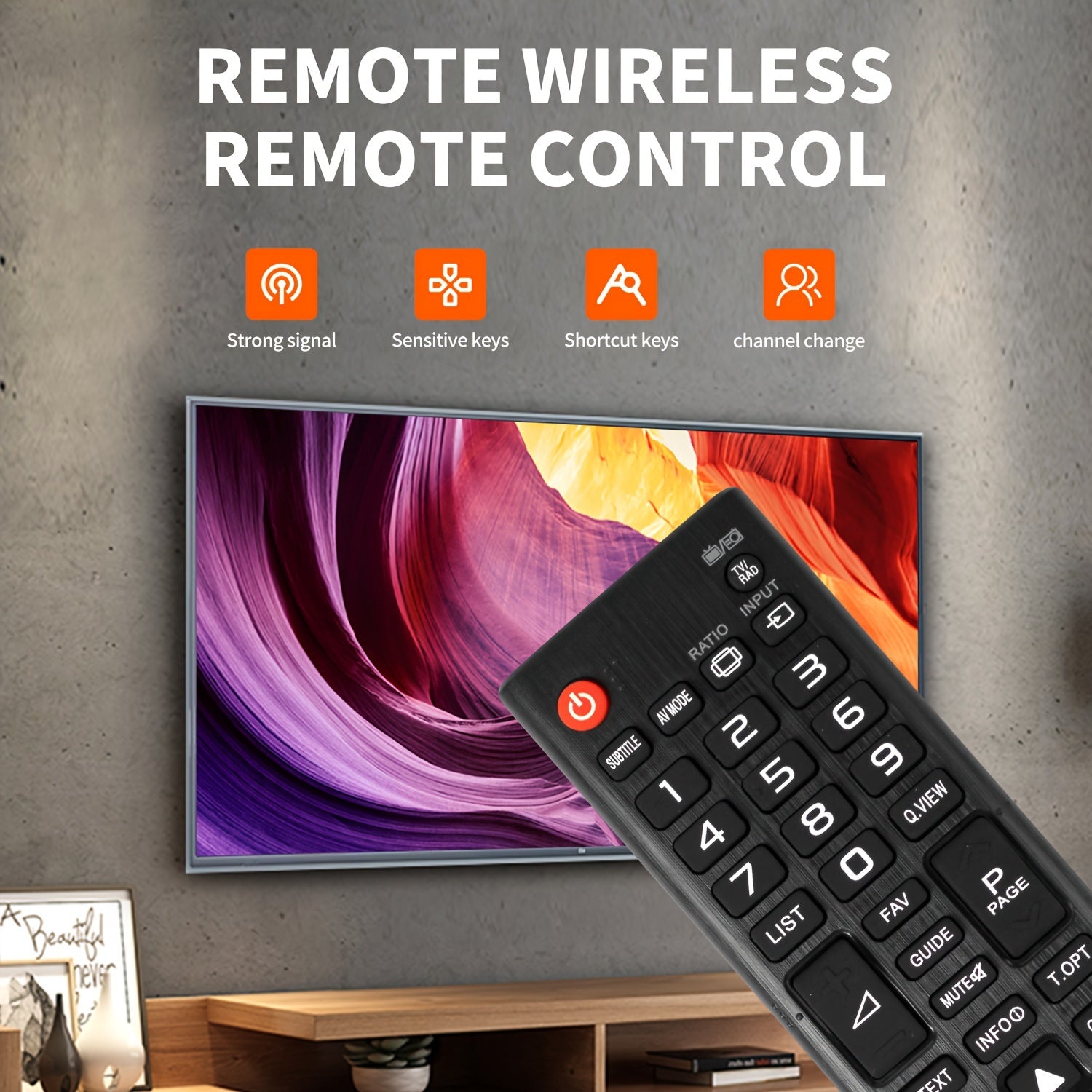 Control remoto para televisores inteligentes LG con botones de silicona respuesta rápida plástico duradero